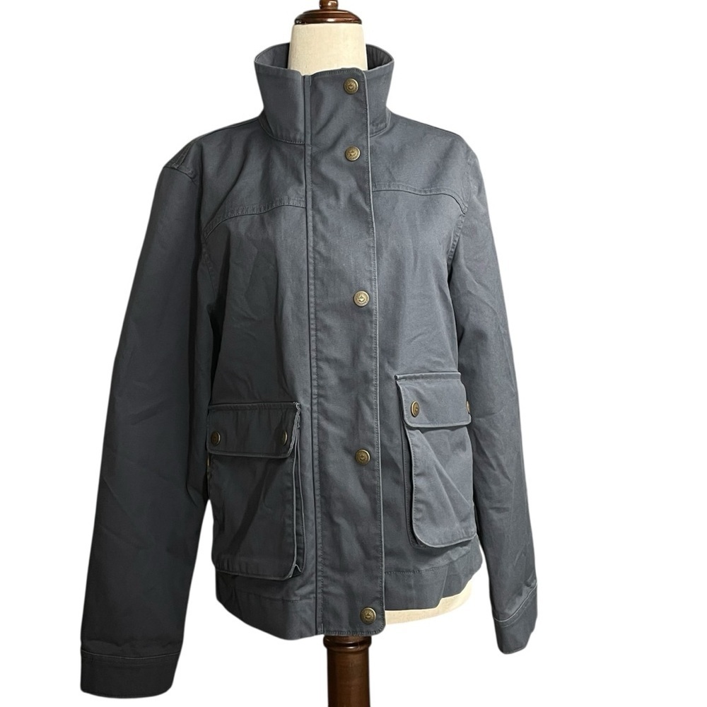 Patagonia Womens Prairie Dusk Barn Jacket Smolder Blue Military Style Coat Sz S - Picture 2 of 16
